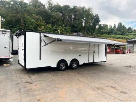 New Outlaw Race Trailer 8.5x26 14K White/Black-Out Race PKG #2