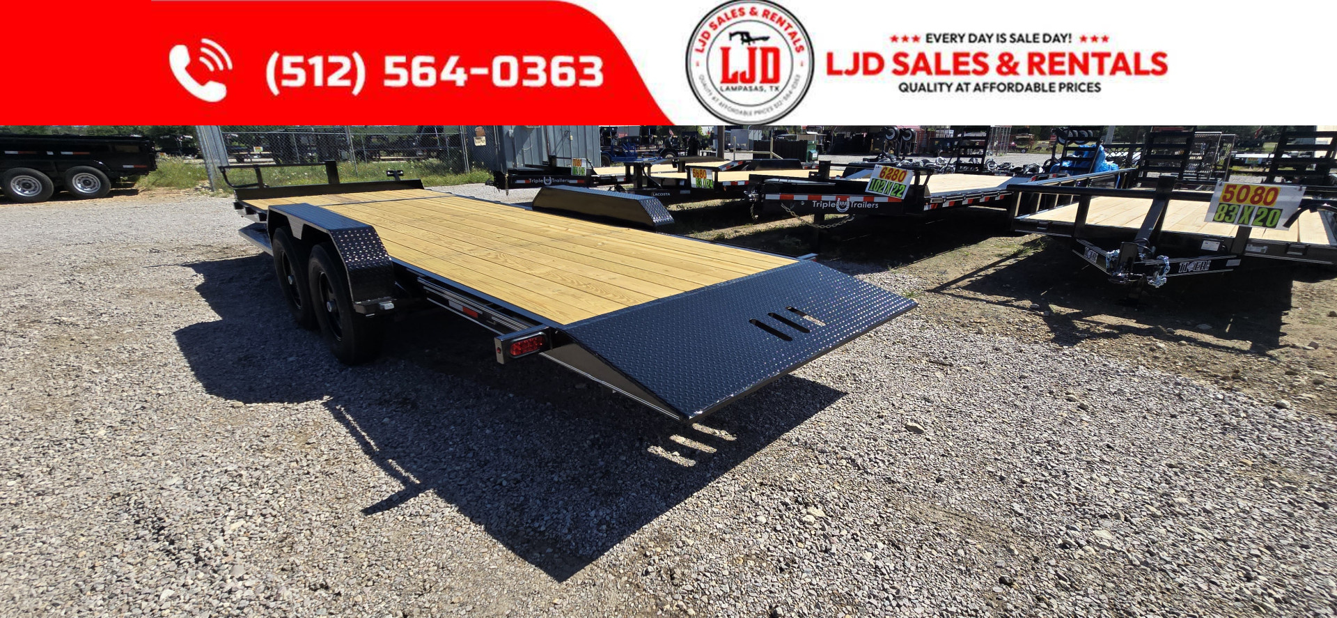 New 2025 AMW - Tilt Trailer / Equipment Trailer 22'- Heavy Duty