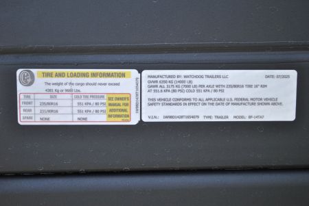 New 2026 7X14 Watchdog Dump Trailer