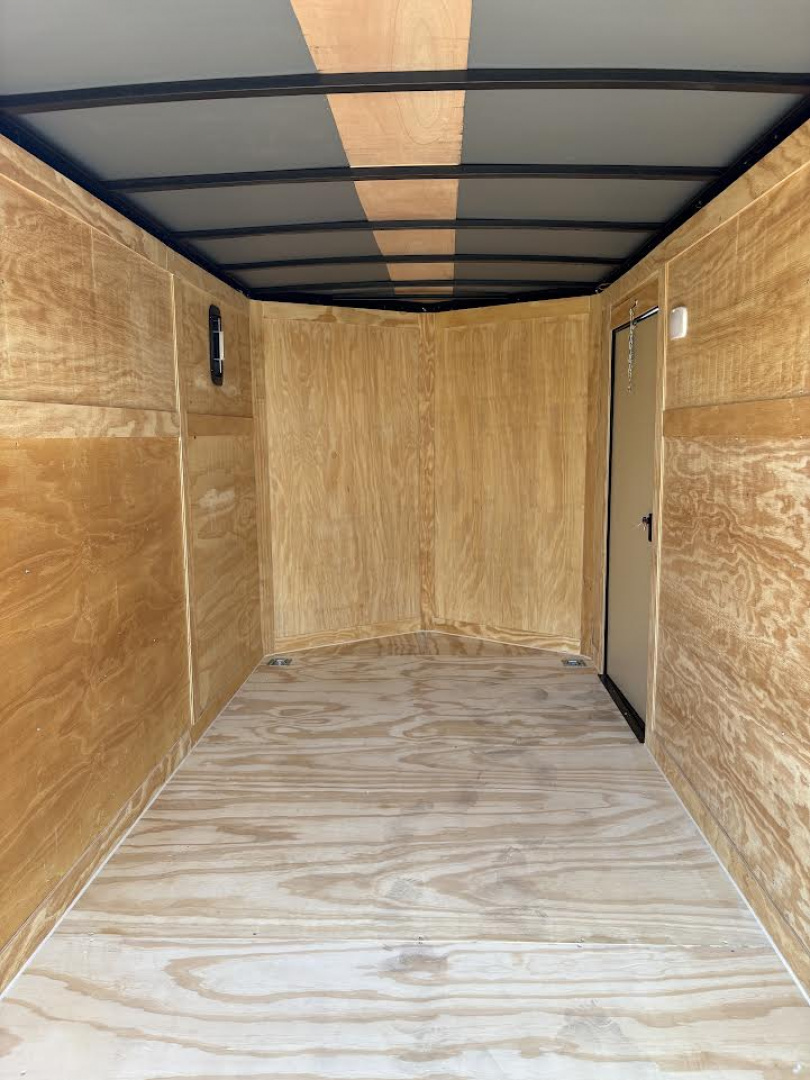 New 6X12 Charcoal Gray Blackout Enclosed Trailer | Polycore