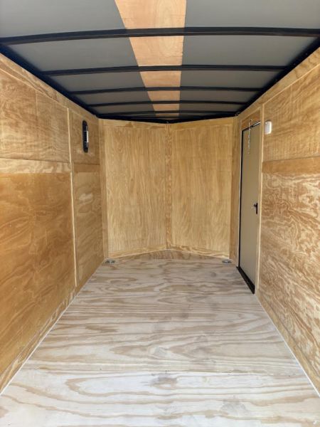 New 6X12 Charcoal Gray Blackout Enclosed Trailer | Polycore
