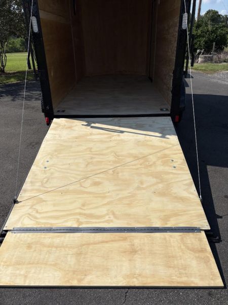 New 6X12 Charcoal Gray Blackout Enclosed Trailer | Polycore
