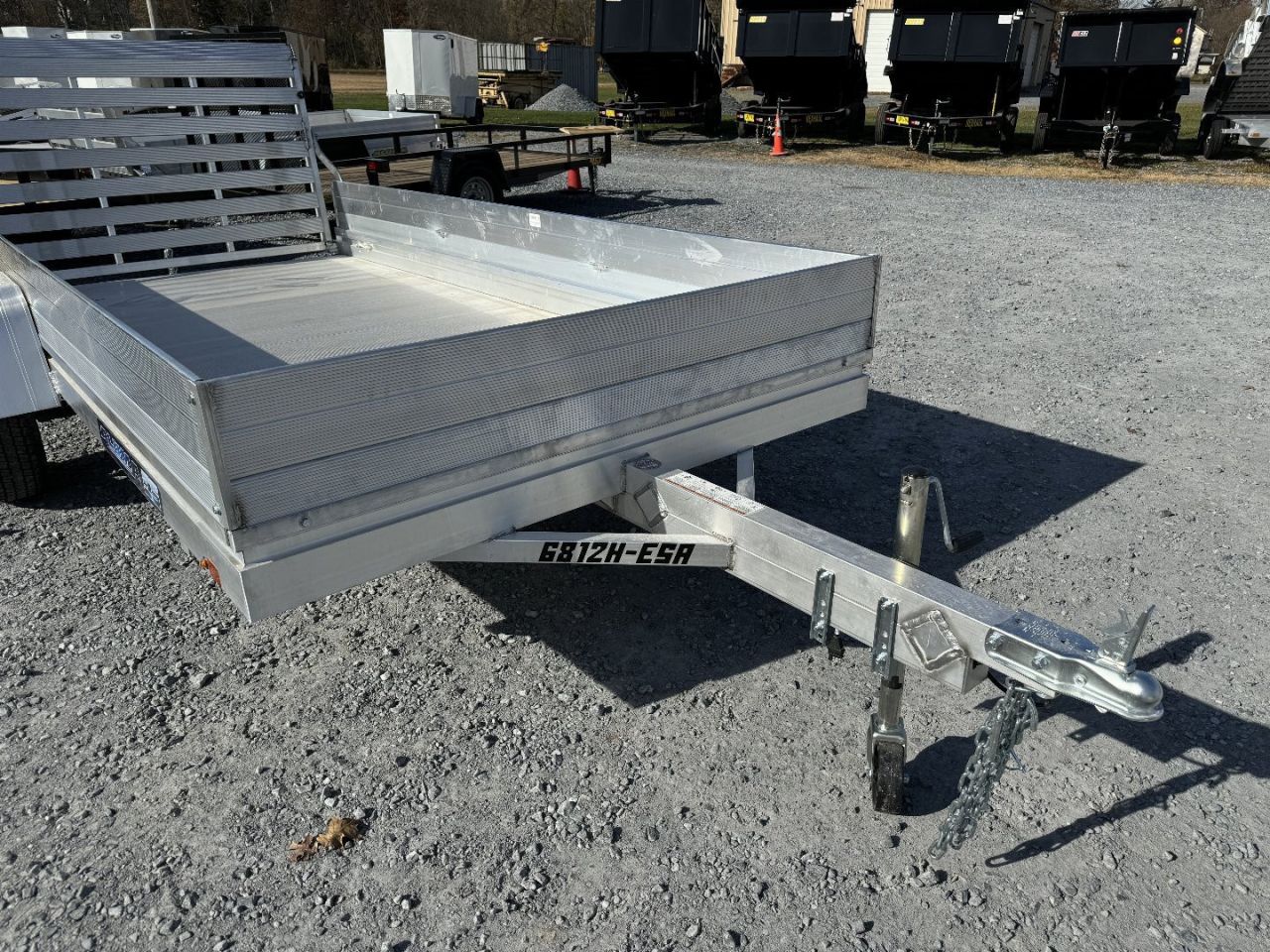 New 2026 Aluma 6812H-ESA-S-TG One Foot Sides, One Piece Gate Utility Trailer