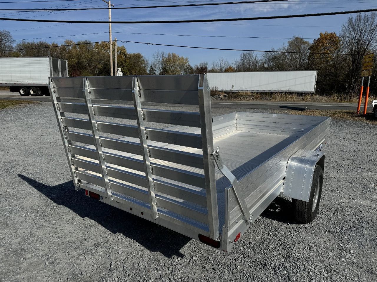 New 2026 Aluma 6812H-ESA-S-TG One Foot Sides, One Piece Gate Utility Trailer