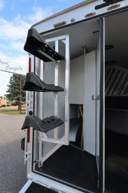 Used 2017 Bison Trailers 3 Horse LQ W/Slide-out Horse Trailer