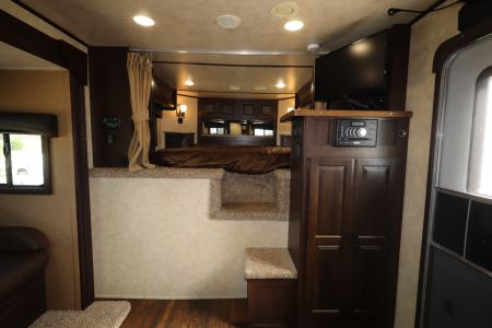 Used 2017 Bison Trailers 3 Horse LQ W/Slide-out Horse Trailer