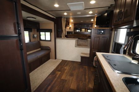 Used 2017 Bison Trailers 3 Horse LQ W/Slide-out Horse Trailer