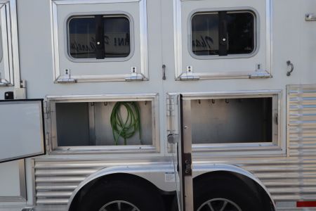 Used 2017 Bison Trailers 3 Horse LQ W/Slide-out Horse Trailer