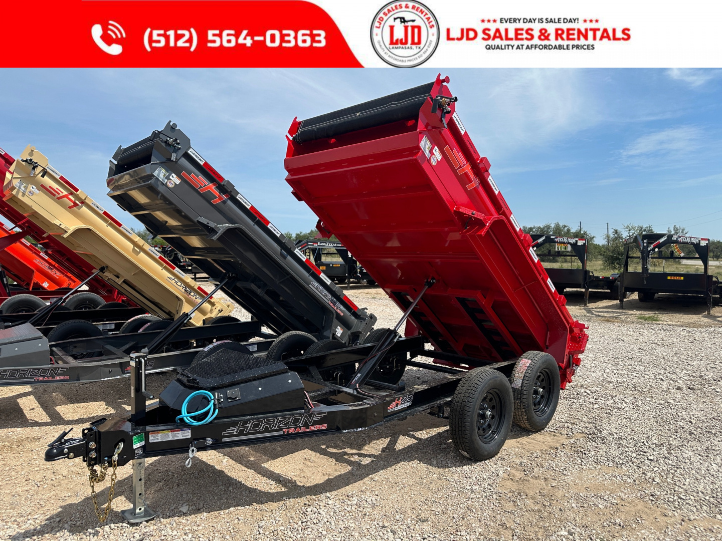New 2026 Horizon - Dump Trailer - 5' X 10' X 18"
