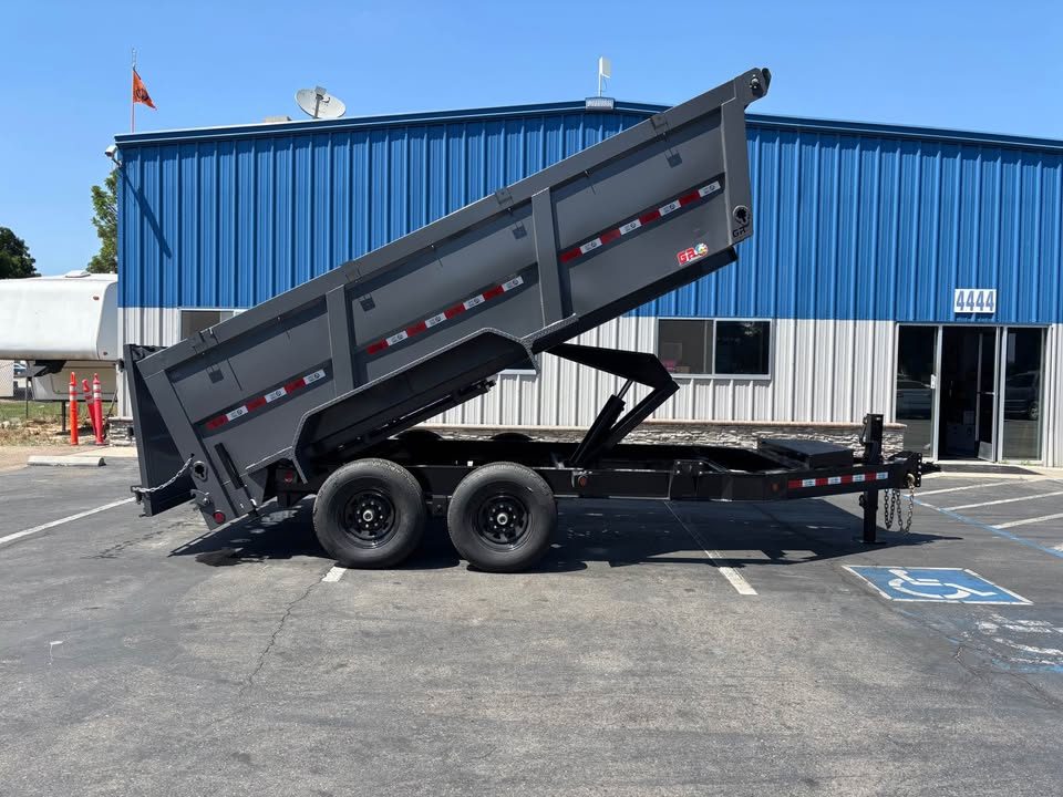 New 2026 GR 7'x14'x 42" Walls Low-Profile Design Dump Trailer 14,000 lbs GVWR
