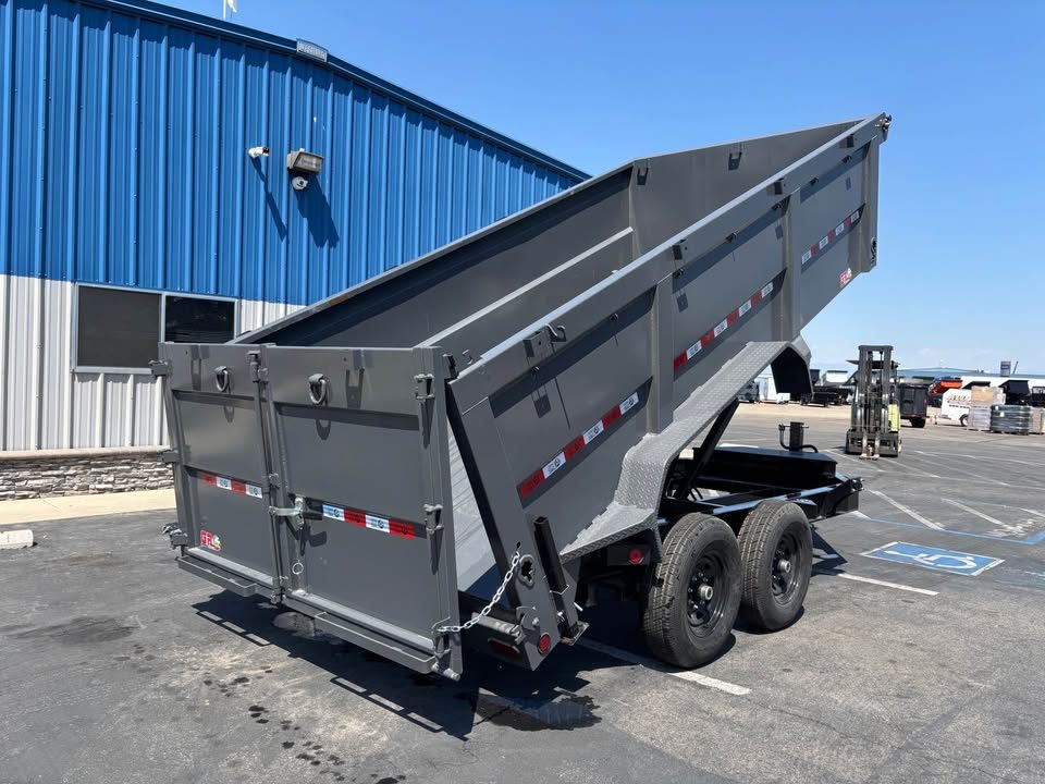 New 2026 GR 7'x14'x 42" Walls Low-Profile Design Dump Trailer 14,000 lbs GVWR