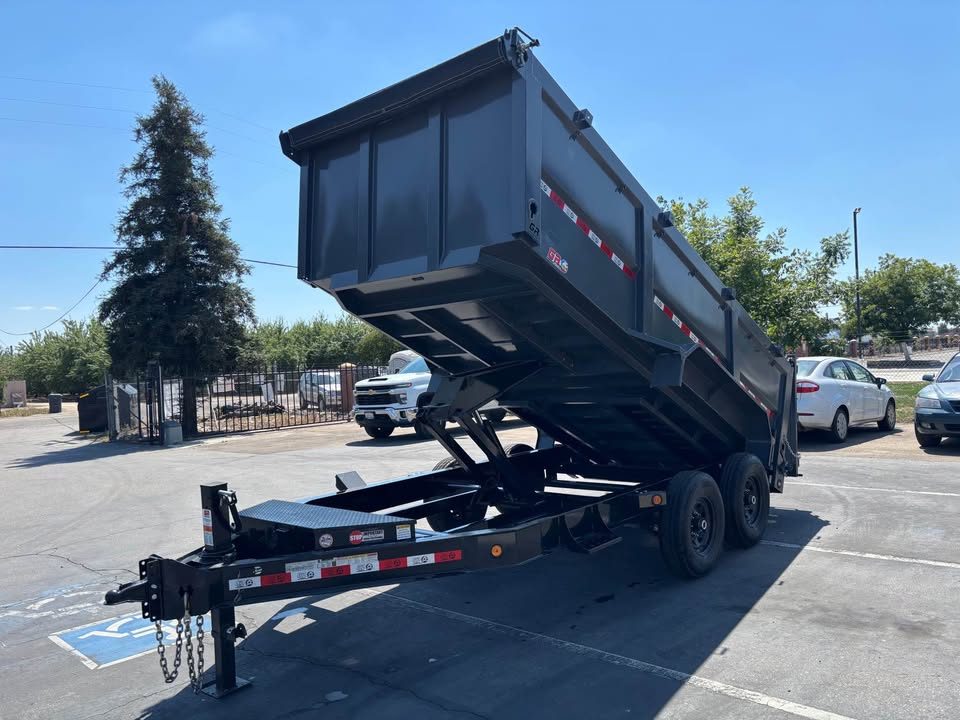 New 2026 GR 7'x14'x 42" Walls Low-Profile Design Dump Trailer 14,000 lbs GVWR