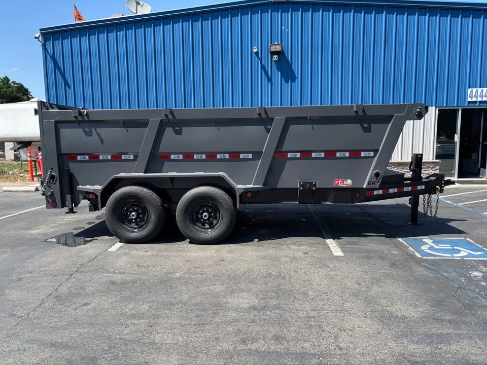 New 2026 GR 7'x14'x 42" Walls Low-Profile Design Dump Trailer 14,000 lbs GVWR