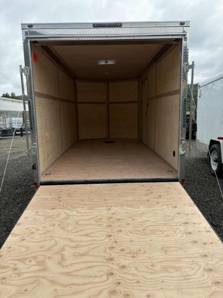 New ENCLOSED CARGO BOX 2026 CONTINETAL VHW714TA2 7x14 TRAILER RAMP