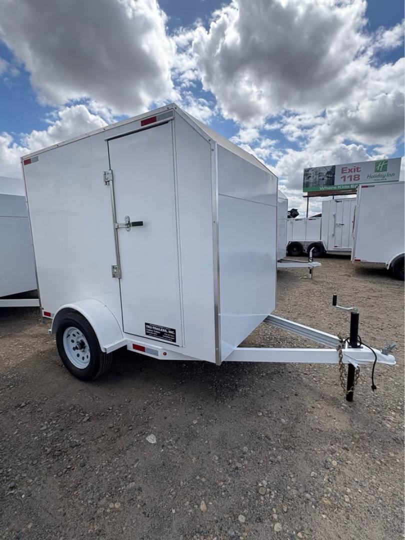 New 2026 TRU Enclosed /Cargo Trailer Ramp or Barn Door White, Black , or Grey 5'x8'x6
