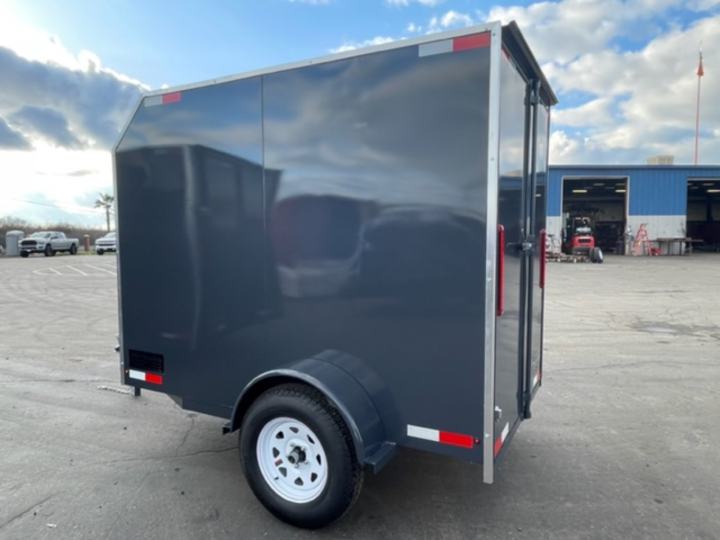 New 2026 TRU Enclosed /Cargo Trailer Ramp or Barn Door White, Black , or Grey 5'x8'x6