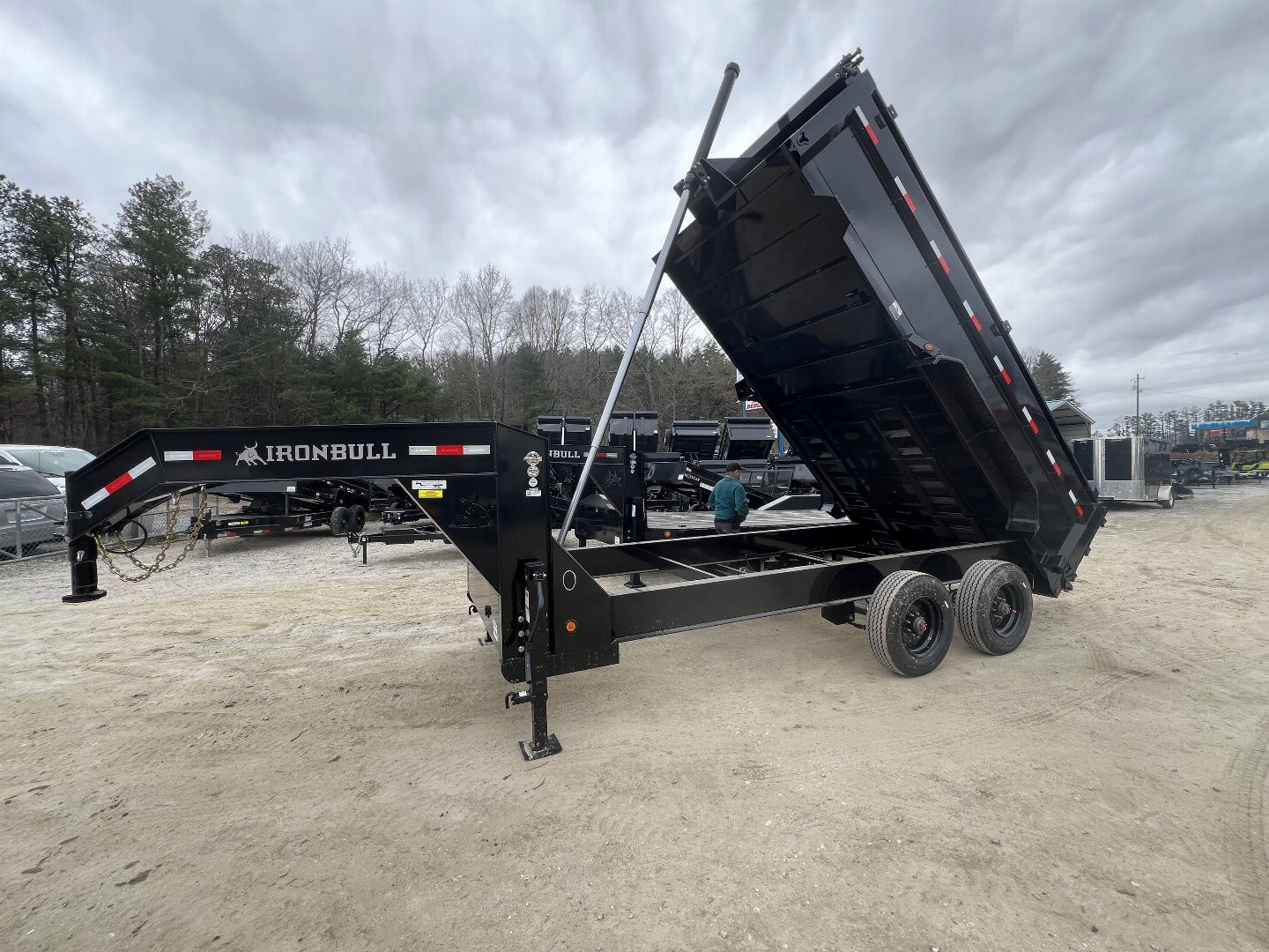 New 2026 IRON BULL Gooseneck Dump Trailer / DHG Series / 7x16 / 36" High Sides / Combo Rear Gates / 10,000# Electric Brake Axles / Dual Hydraulic Jacks