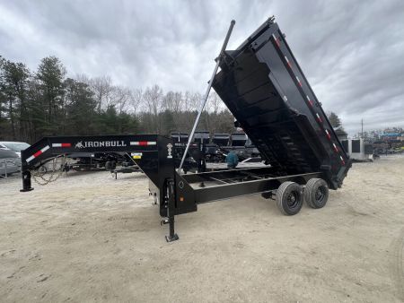 New 2026 IRON BULL Gooseneck Dump Trailer / DHG Series / 7x16 / 36" High Sides / Combo Rear Gates / 10,000# Electric Brake Axles / Dual Hydraulic Jacks