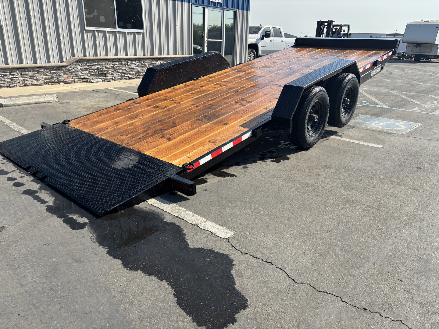 New 2025 Iron Panther 7'x20' Power Tilt Car / Racing Trailer 10k