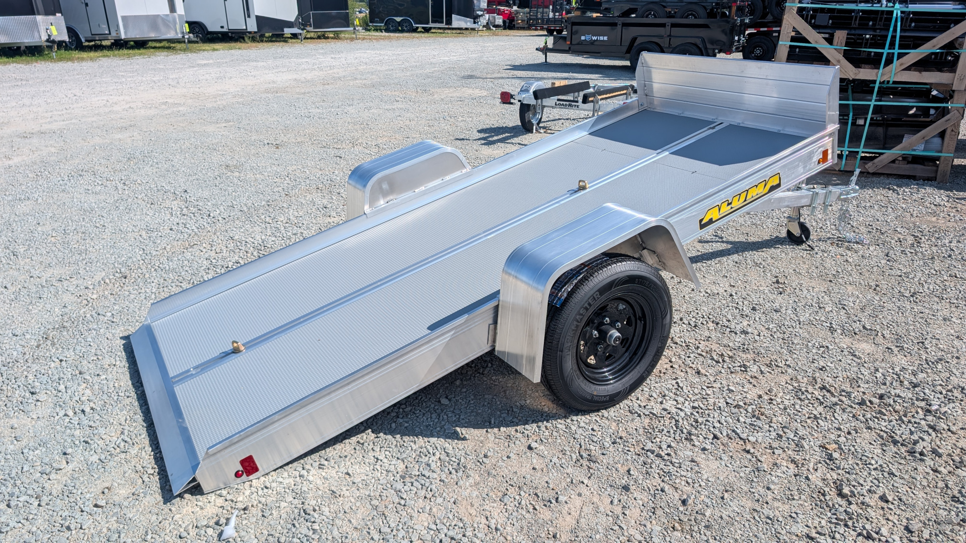 New 2026 Aluma 4'2" x 10 Tilt & GO Adventure Trailer (Snowmobiles, ATVs, Golf Carts!!!)