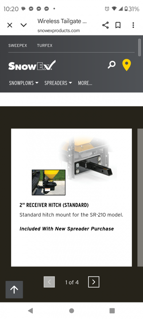 New 2027 SnowEx SR 210 Wireless Salter Snow Plow