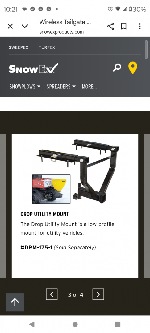 New 2027 SnowEx SR 210 Wireless Salter Snow Plow