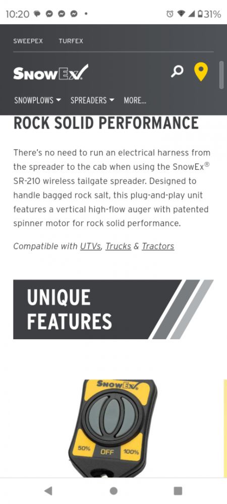 New 2027 SnowEx SR 210 Wireless Salter Snow Plow
