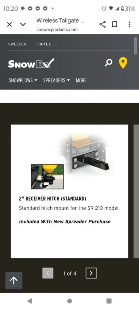 New 2027 SnowEx SR 210 Wireless Salter Snow Plow
