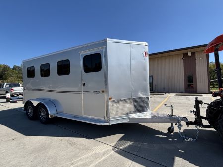 New 2026 Frontier Trailers Strider Series 3 Horse Bumper Pull 6'8 x16' - Silver / Black - 7000# GVWR