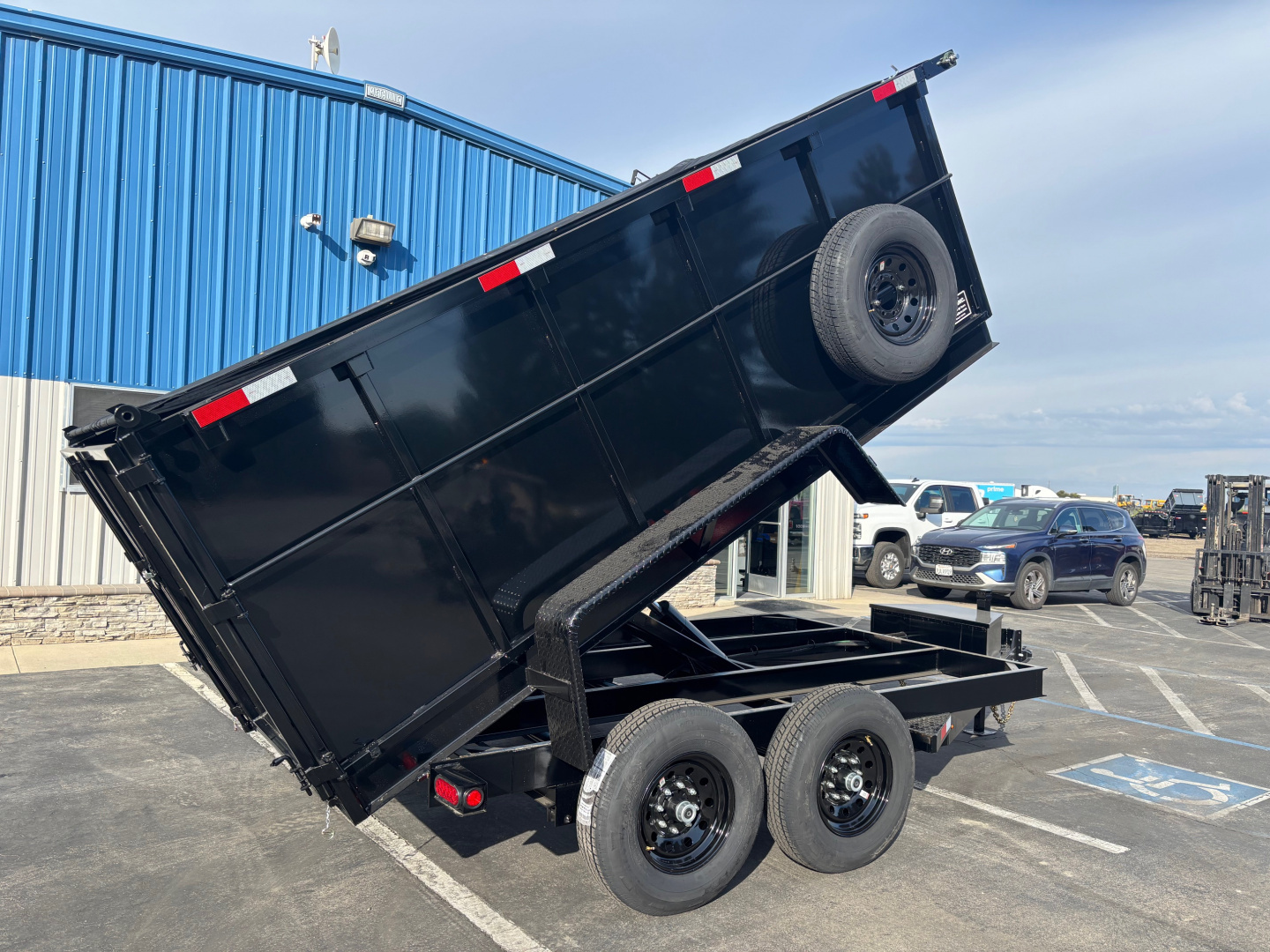 New 2026 TRU 7'x12'x4' Scissor Hoist Dump Trailer 14,000lbs GVWR