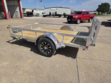 New 2026 H&H Trailers 76x10 Aluminum Rail Side 3K Utility Trailer