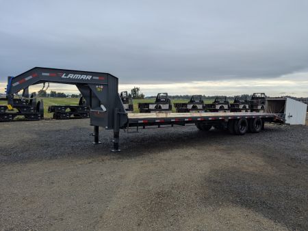 New 2026 Lamar Trailers FD 102X32/24K GOOSENECK Flatbed Trailer 6  SIDES