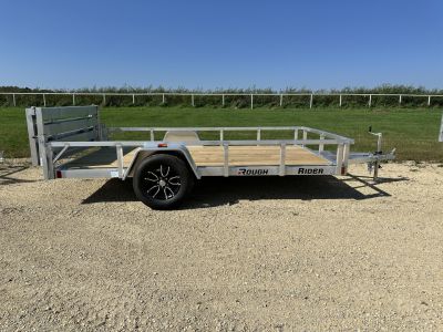 New 2026 Rough Rider RRU 6512A-96 6.5' x 12' Aluminum Utility Trailer