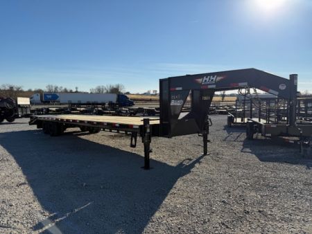New 2026 H&H 102"x30'+5' 24k HD LowProfile Dovetail Super Deluxe Ramps Gooseneck Deckover Trailer