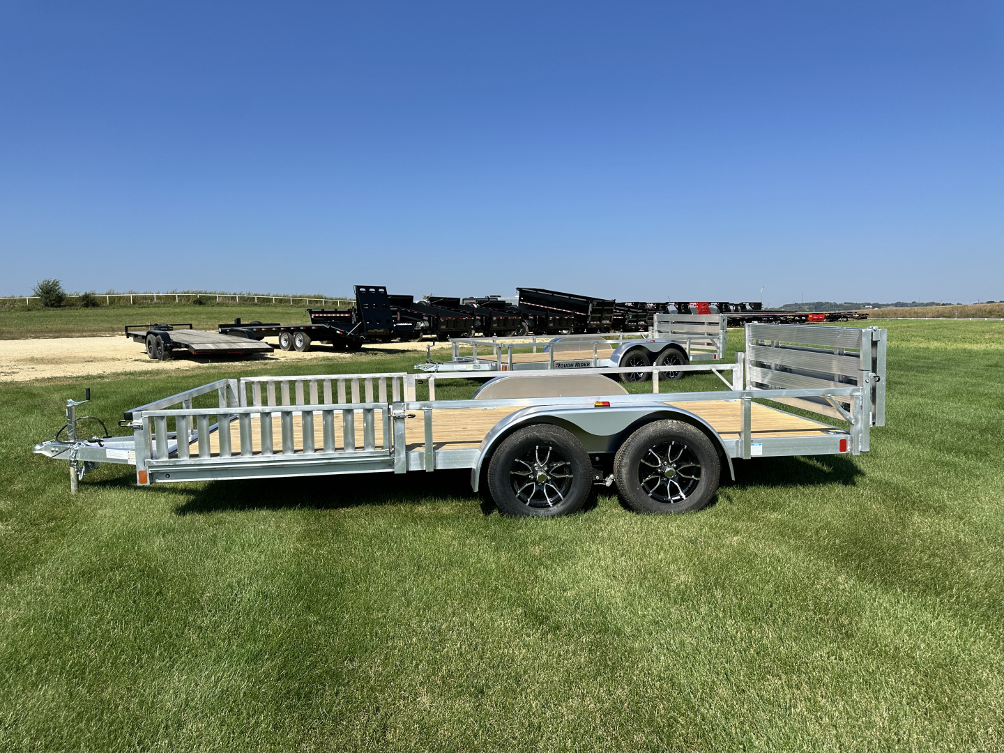 New 2026 Rough Rider RRU6516TA2-96 6.5' x 16' Aluminum Utility Trailer