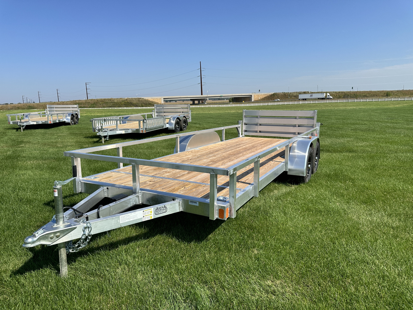 New 2026 Rough Rider RRU6518TA2-96 6.5' x 18' Aluminum Utility Trailer