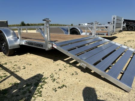 New 2026 Rough Rider RRU6518TA2-96 6.5' x 18' Aluminum Utility Trailer