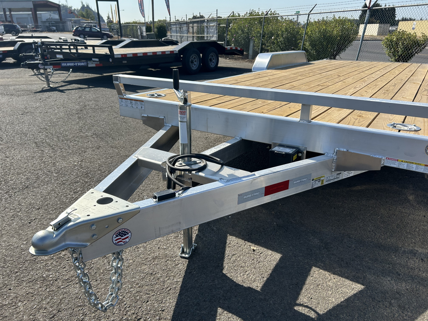 New 2025 Sure-Trac 7x20 (18+2) Aluminum Frame Wood Deck Car Hauler 7K GVWR
