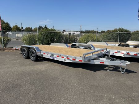 New 2025 Sure-Trac 7x20 (18+2) Aluminum Frame Wood Deck Car Hauler 7K GVWR