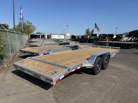 New 2025 Sure-Trac 7x20 (18+2) Aluminum Frame Wood Deck Car Hauler 7K GVWR