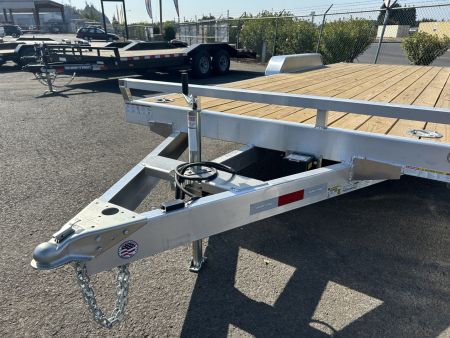 New 2025 Sure-Trac 7x20 (18+2) Aluminum Frame Wood Deck Car Hauler 7K GVWR