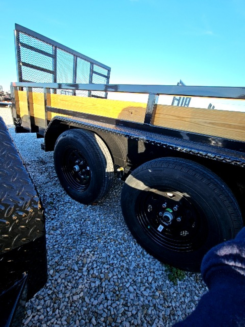 New 2026 Sure-Trac 7 x 18 7K Tube Top Three Board Utility Trailer