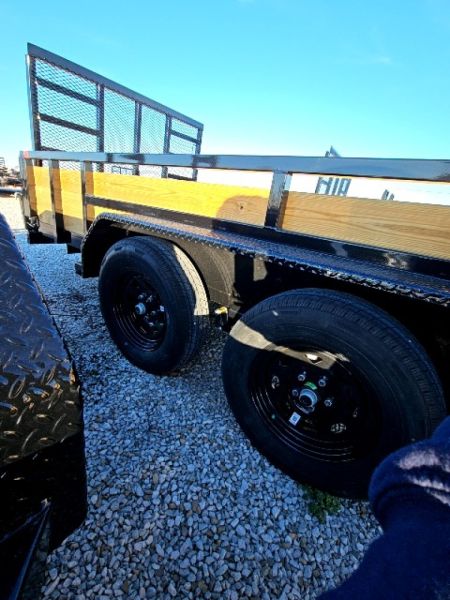 New 2026 Sure-Trac 7 x 18 7K Tube Top Three Board Utility Trailer