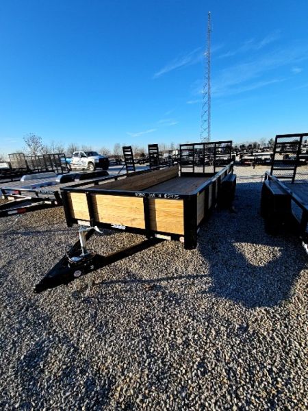 New 2026 Sure-Trac 7 x 18 7K Tube Top Three Board Utility Trailer