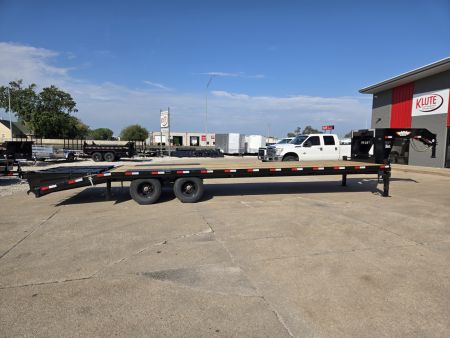 New 2026 H&H Trailers 102x25+5 HD Low Profile Dovetail Super Deluxe Ramps Gooseneck 22.5K Equipment Trailer