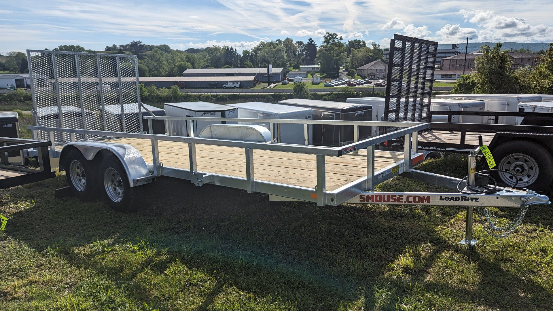 New 2026 Load Rite 7x18 Tandem ALL GALVANIZED Utility w/ Spring Assist Gate