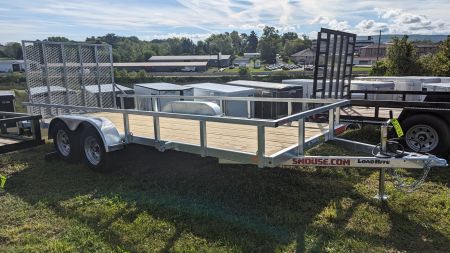 New 2026 Load Rite 7x18 Tandem ALL GALVANIZED Utility w/ Spring Assist Gate