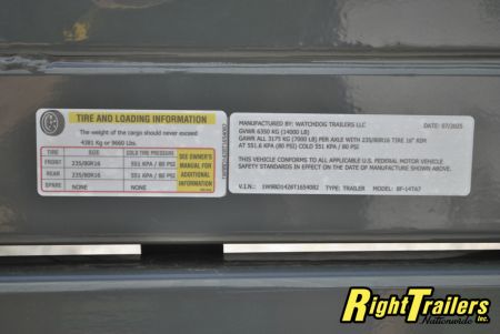 New 2026 7X14 Watchdog Dump Trailer