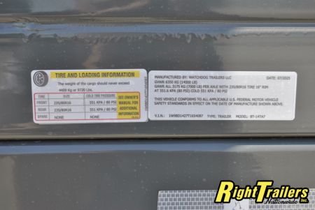 New 2026 7X14 Watchdog Dump Trailer