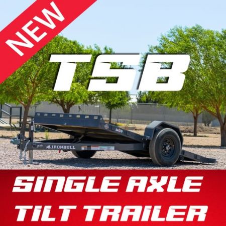 New 2026 Iron Bull TSB8012071 Tilt Trailer / 7X12 / 1-7,000# ELECTRIC BRAKE AXLE / TORSION SUSPENSION / PT WOOD FLOOR / 11 DEGREE LOAD ANGLE